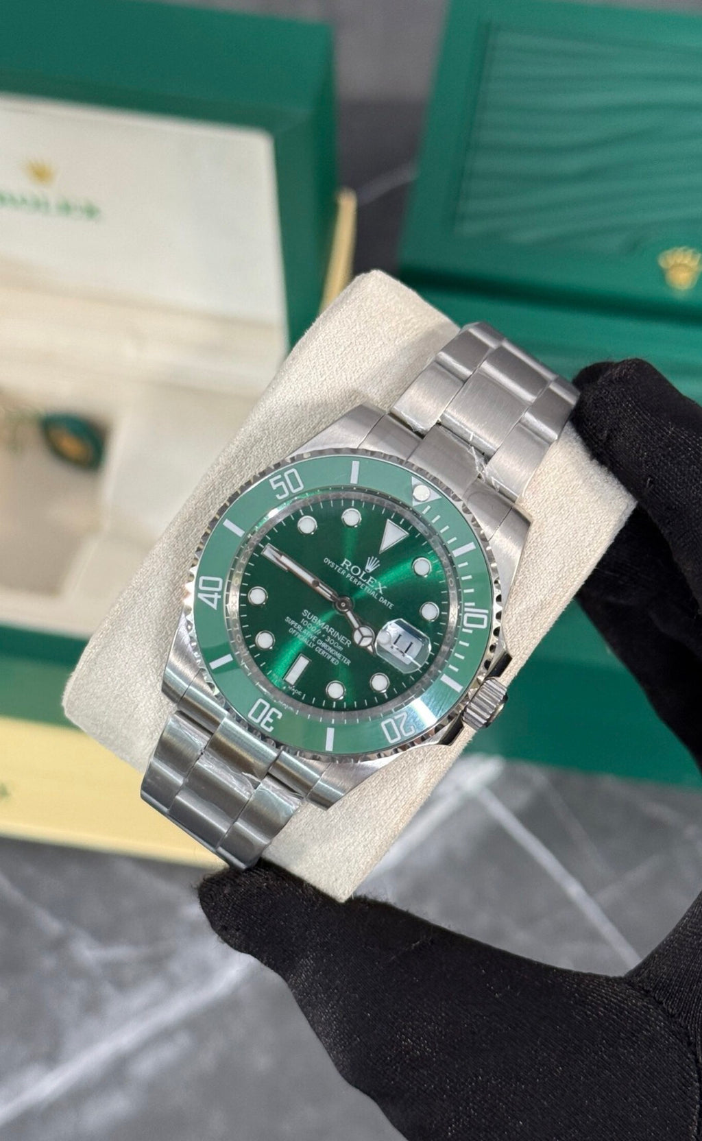 RLX SUBMARINER PLATA / VERDE