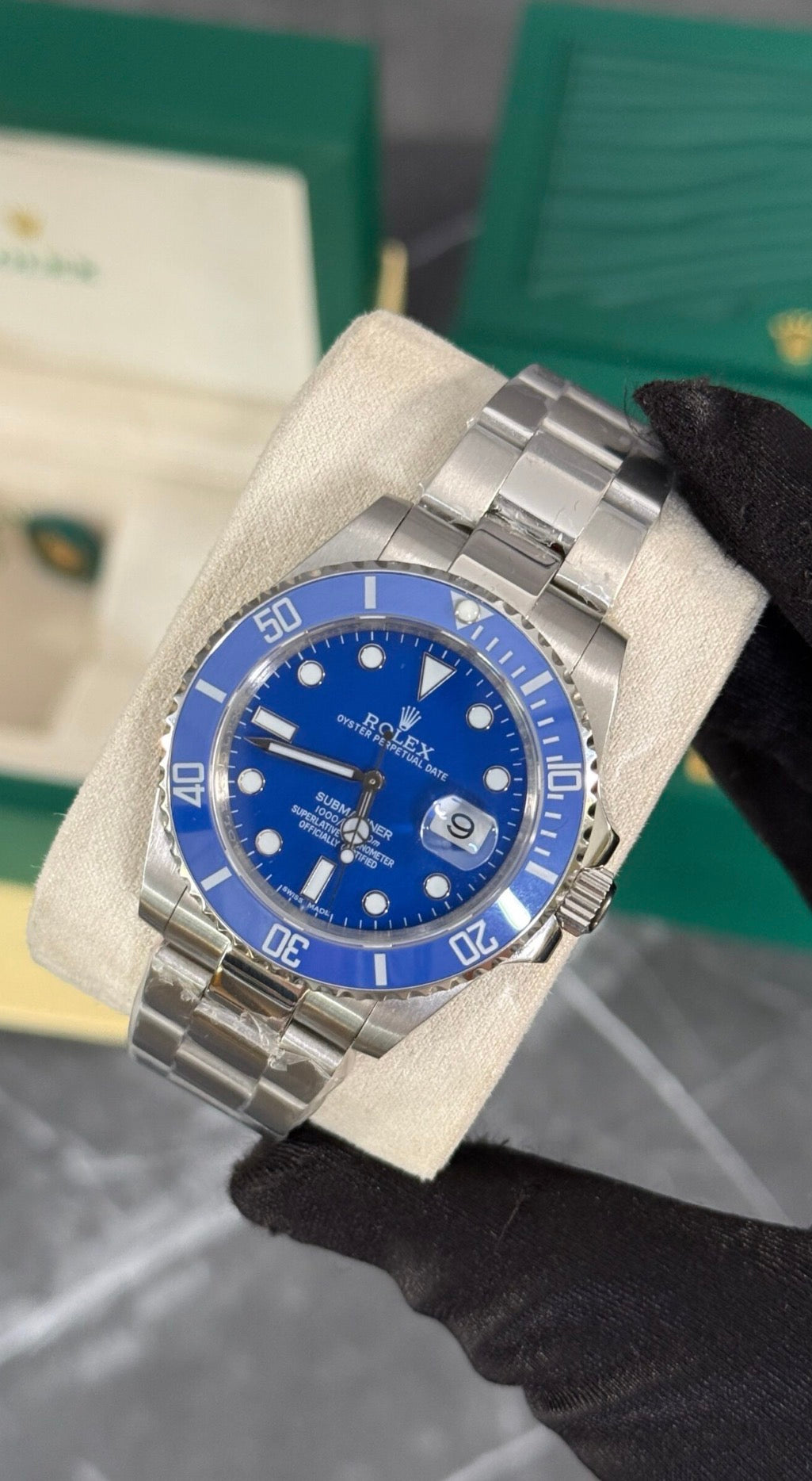 RLX SUBMARINER PLATA / AZUL