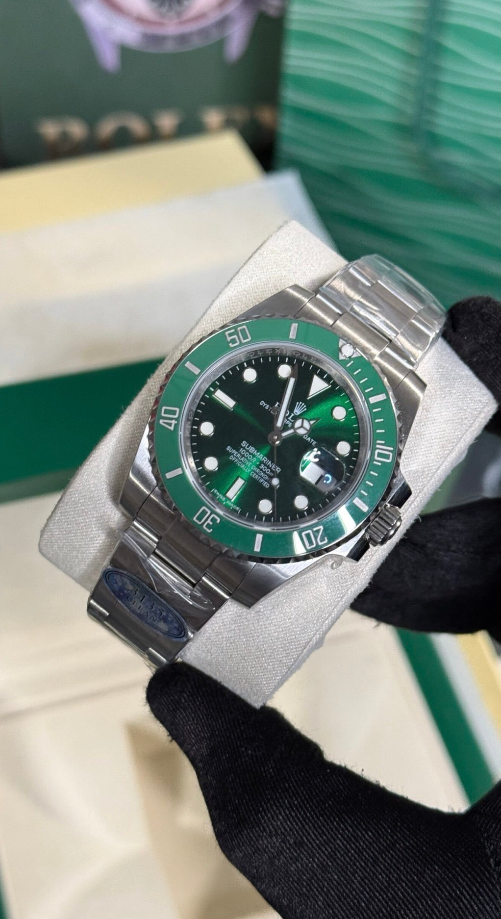 RLX SUBMARINER SUPERCLON PLATA / VERDE