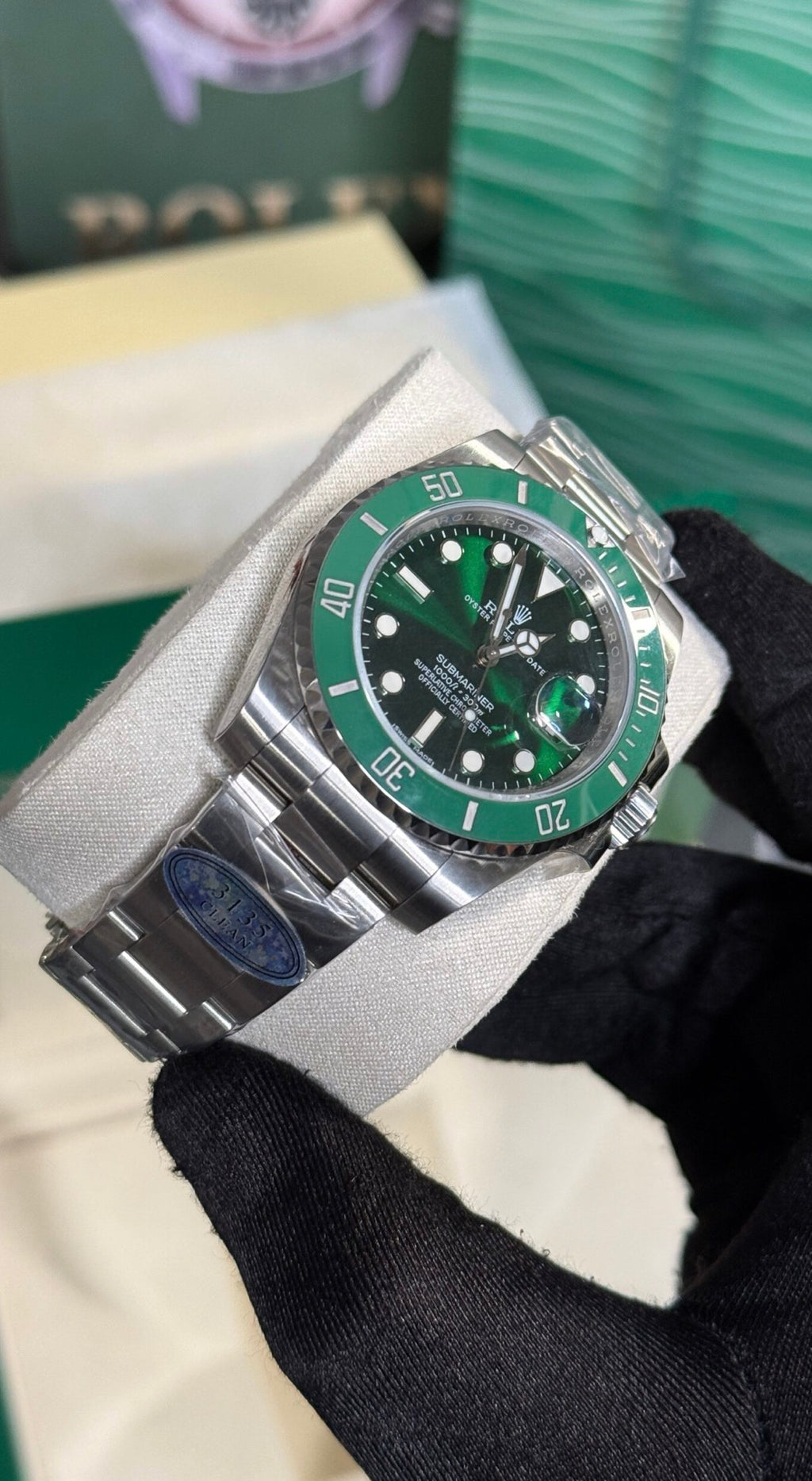 RLX SUBMARINER SUPERCLON PLATA / VERDE