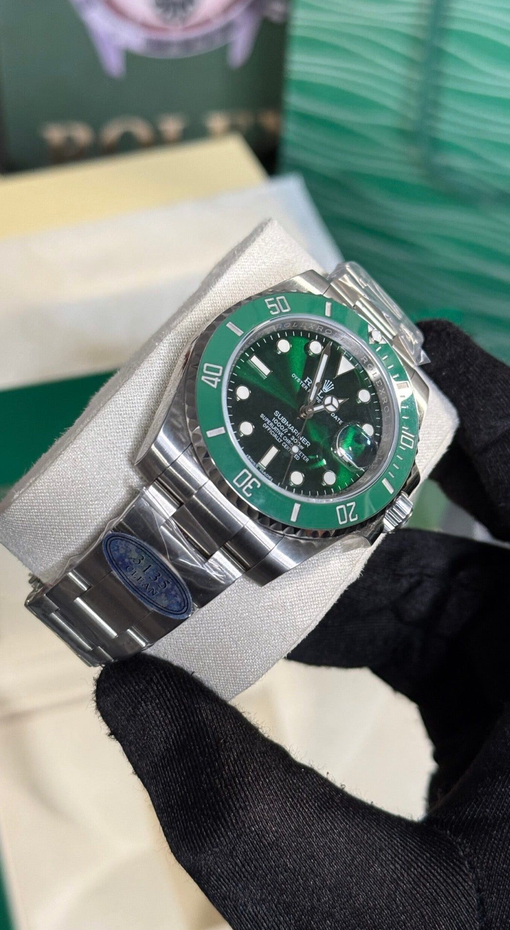 RLX SUBMARINER SUPERCLON PLATA / VERDE