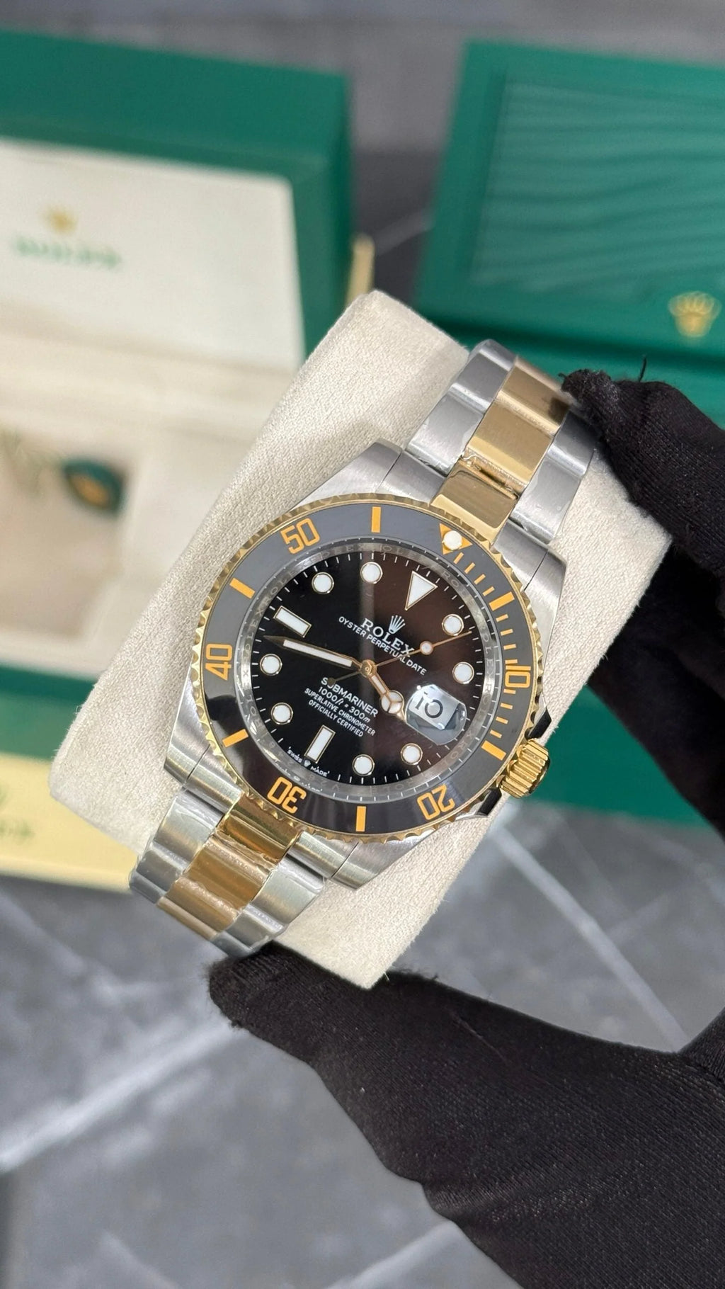 RLX SUBMARINER ORO / NEGRO / PLATA
