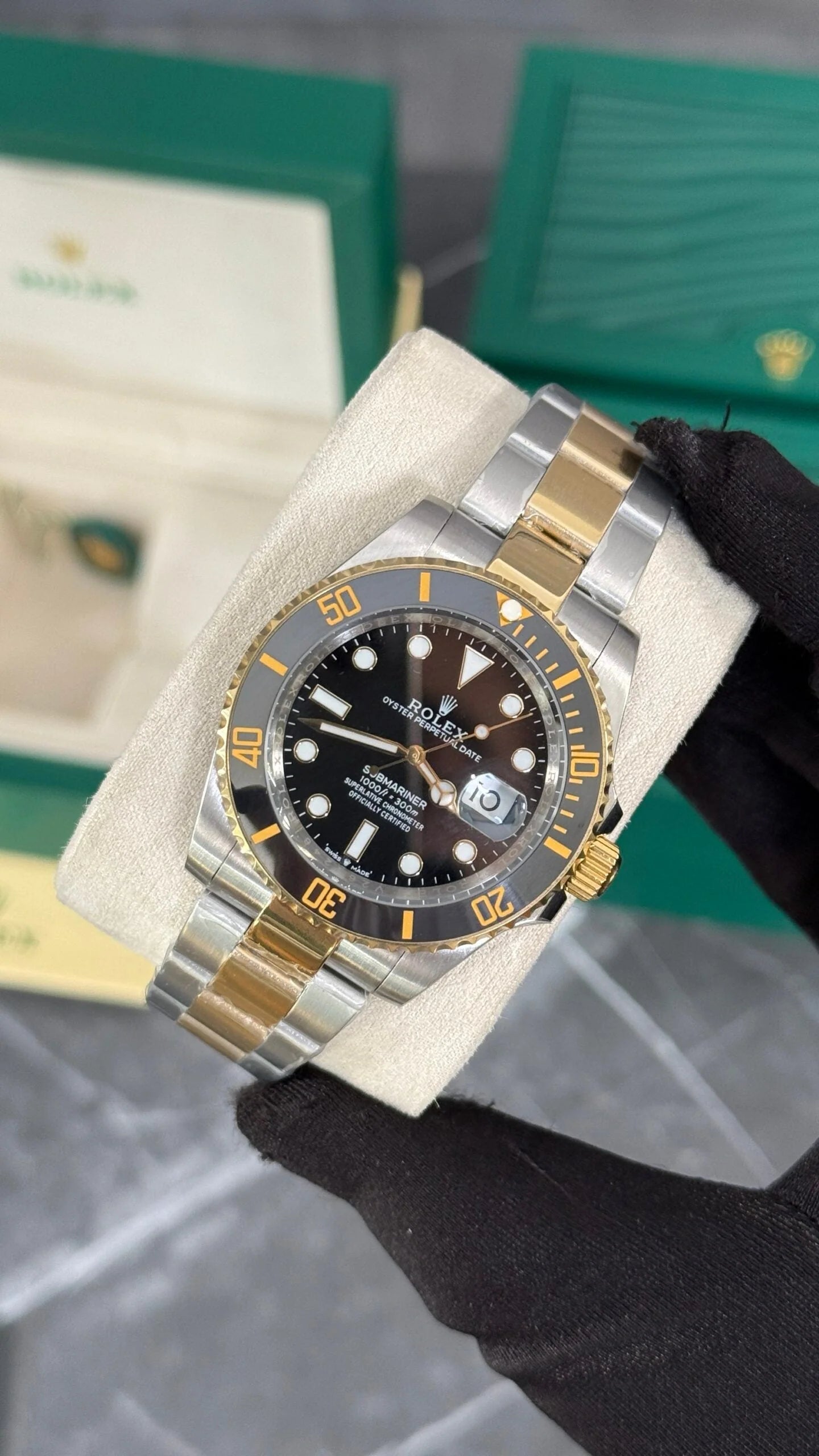 RLX SUBMARINER ORO / NEGRO / PLATA
