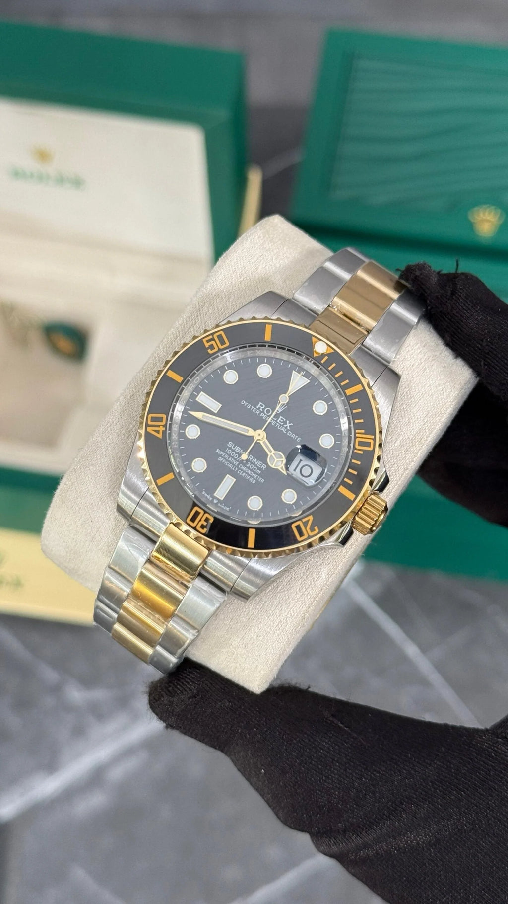 RLX SUBMARINER ORO / NEGRO / PLATA