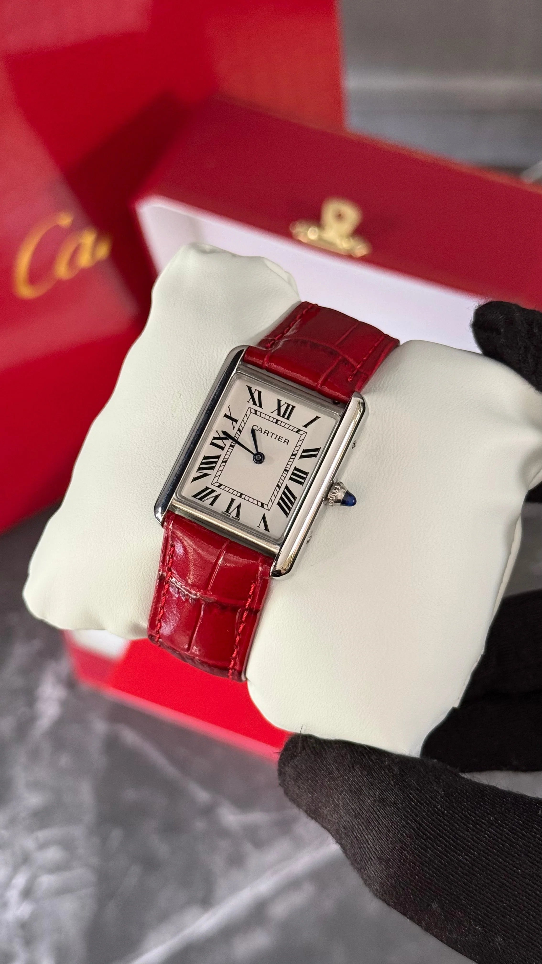 CRT TANK LOUIS ROJO / PLATA MUJER