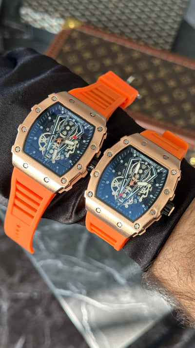 RM SKELETON FULL NARANJA / ORO / ROSA