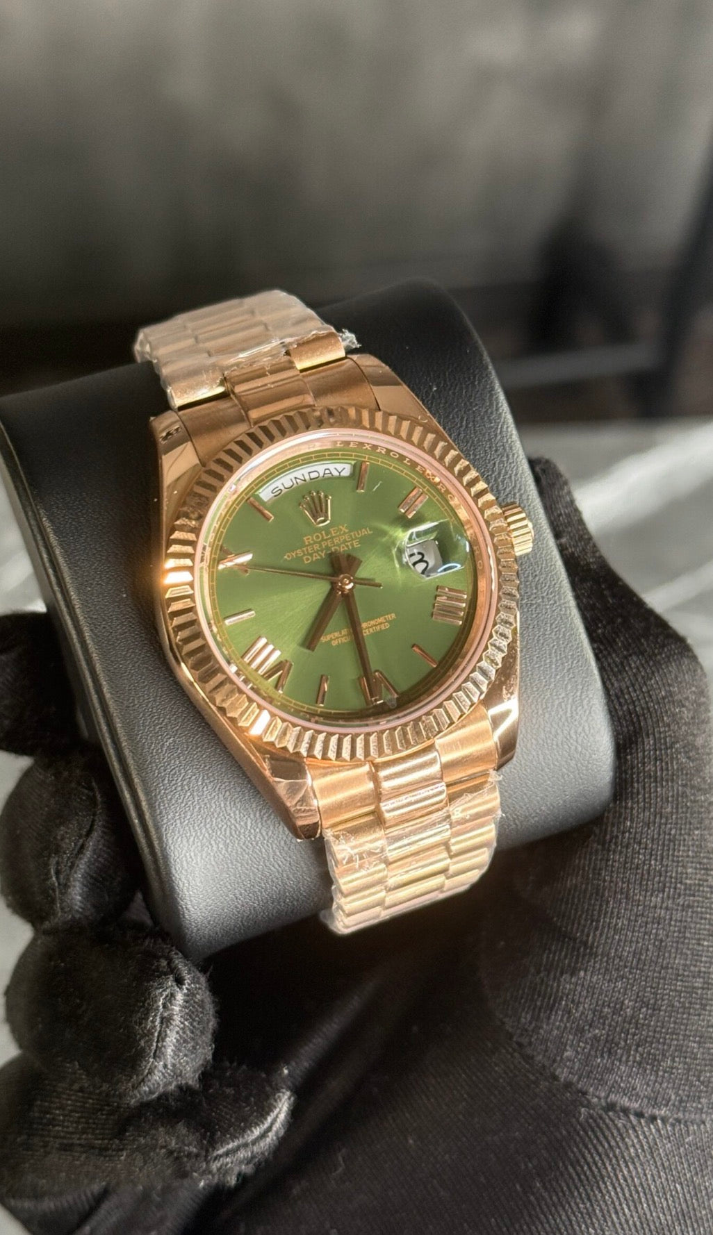 RLX DAY-DATE ORO / VERDE