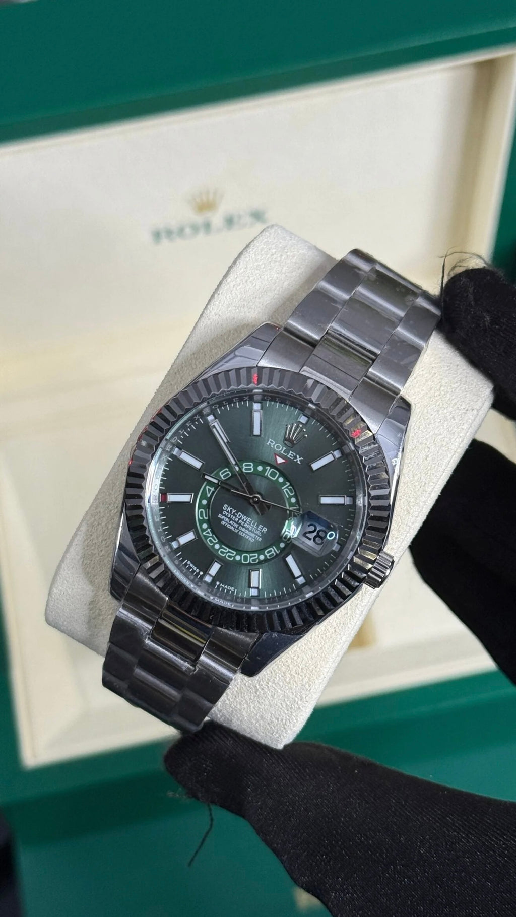 RLX SKY-DWELLER PLATA / VERDE