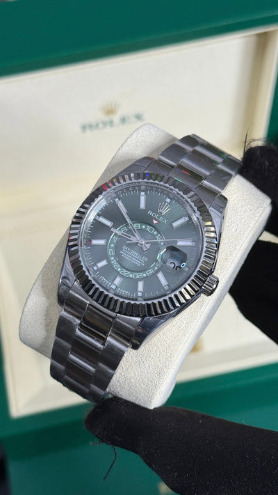 RLX SKY-DWELLER PLATA / VERDE