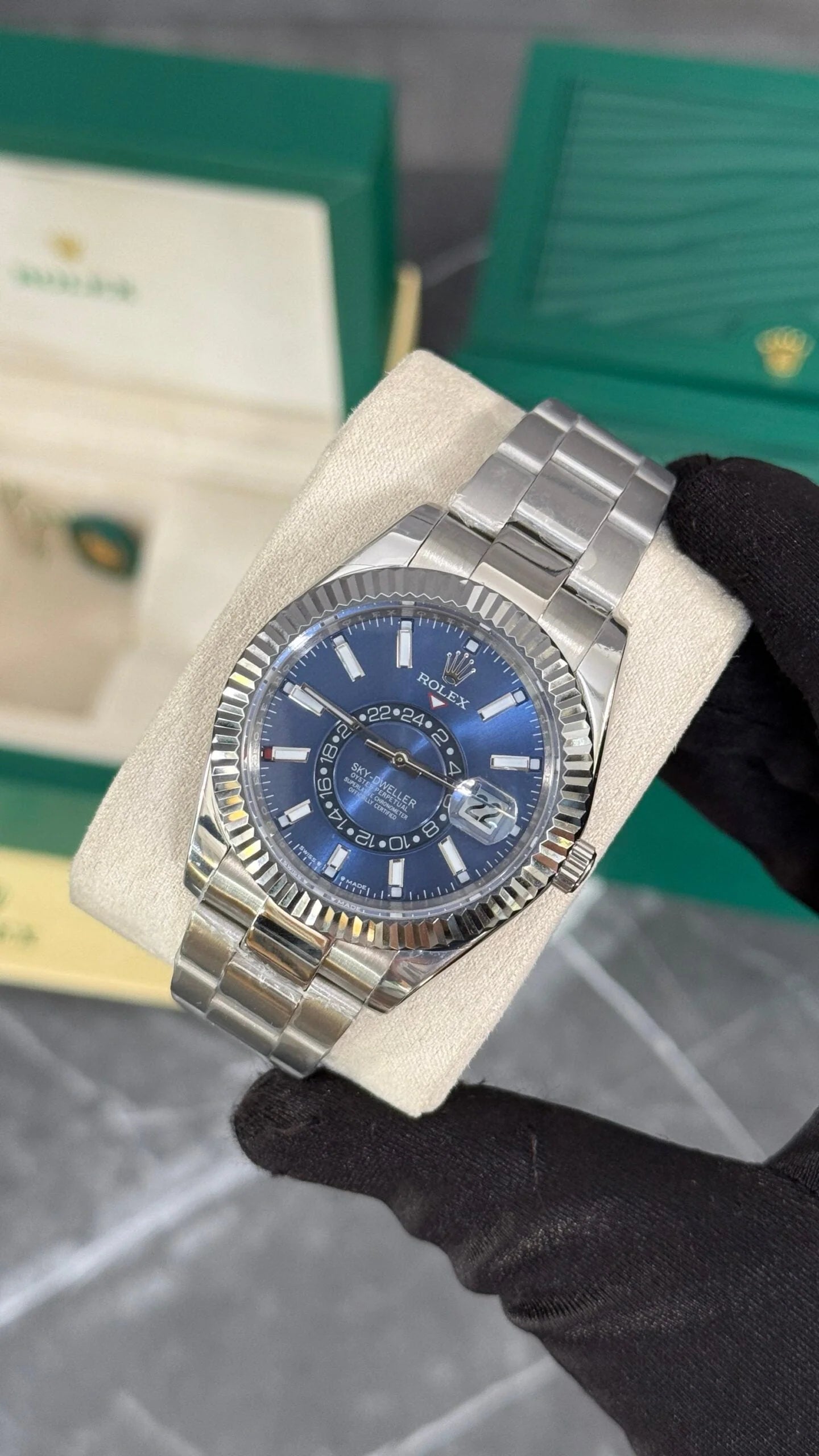 RLX SKY-DWELLER PLATA / AZUL