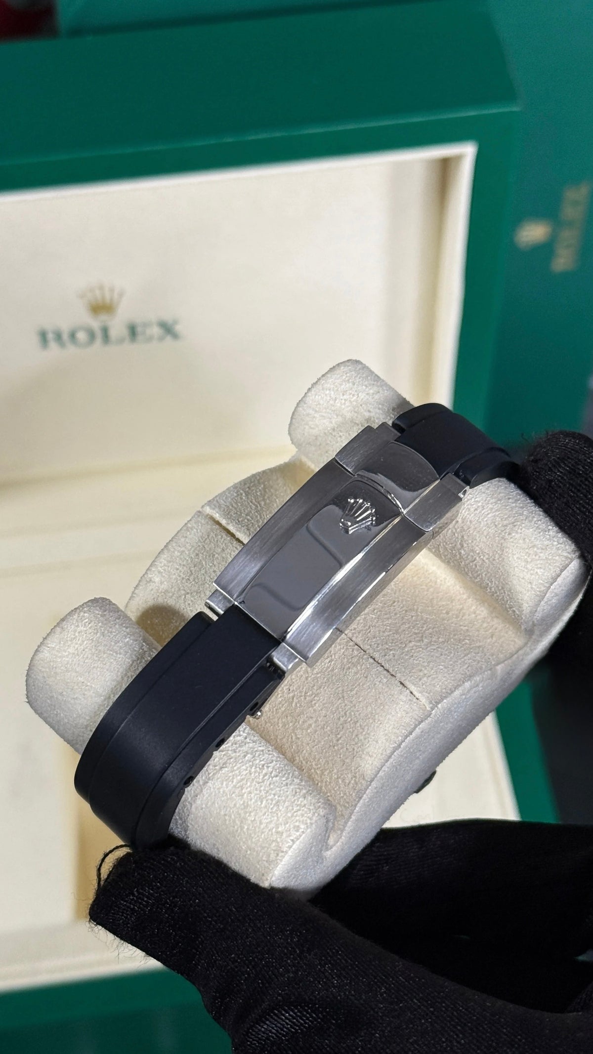 RLX SKY-DWELLER PLATA / NEGRO CAUCHO