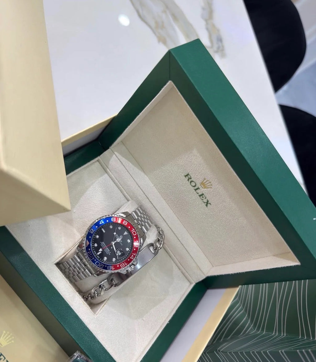 RLX GMT-MASTER II JUBILEE PEPSI CON CAJA ORIGINAL Y PULSERA DE REGALO